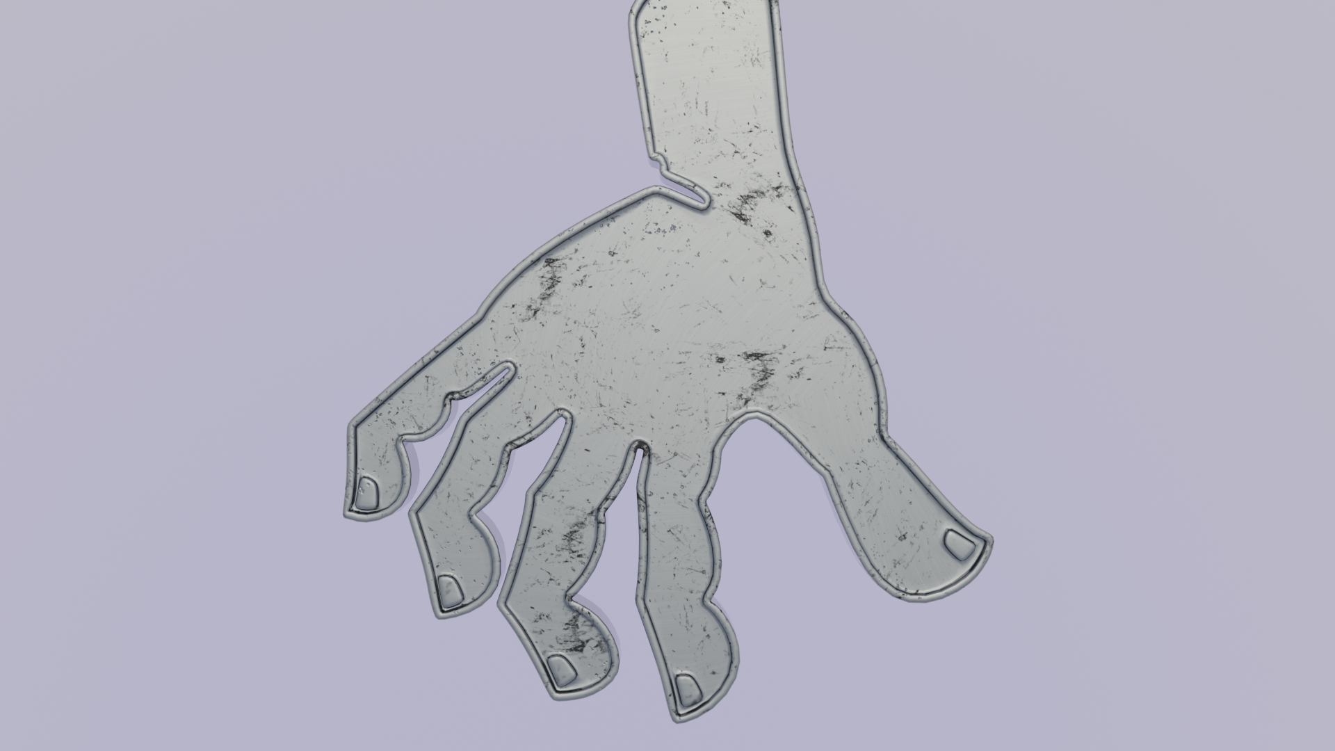 Zombie Hand - Printable 3D Pendant preview image 5